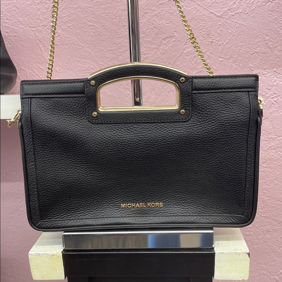 Michael Kors Black Satchel with Gold Accents - Picture 1 of 1